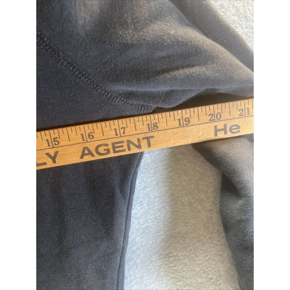 THE NORTH FACE Women Sz S Black HOODIE Draw String Kangaroo Pocket White Logo - Picture 2 of 5